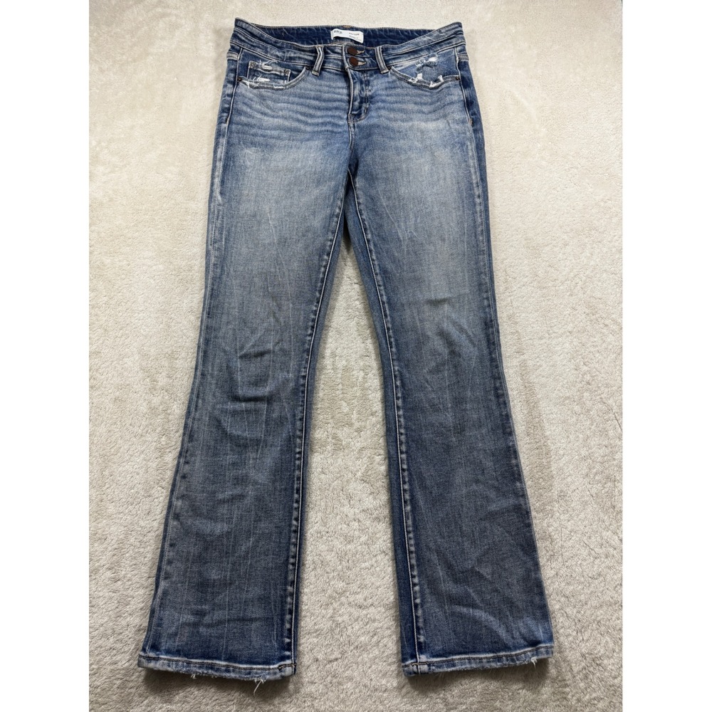 BKE Womens Payton Mid Rise Tailored Bootcut Blue Jeans 28x31.5 Meas: 33x31.5